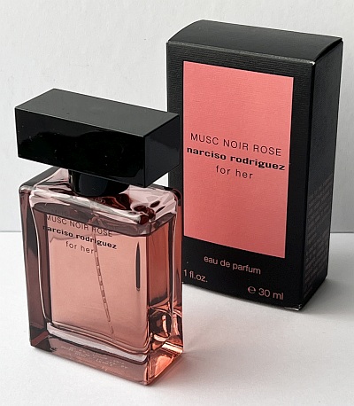 Flakon und Verpackung von Narciso Rodriguez Musc Rose Noir